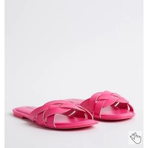 Braided Slide - Hot Pink